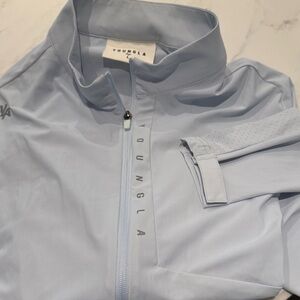 YOUNGLA Pale Blue Full Zip Performance Pullover🩵